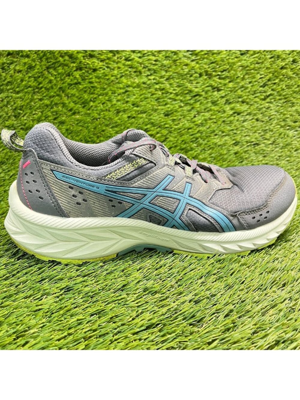 Asics Gel-Venture 9 Womens Size 10 Gray Blue Athletic Running Shoes Sneakers